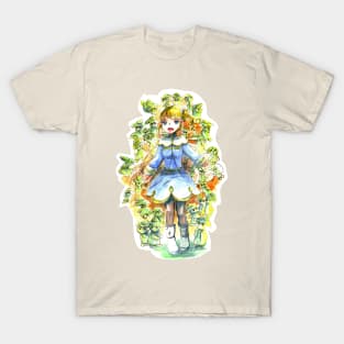 A little girl and Army of Mushroom Fairies T-Shirt